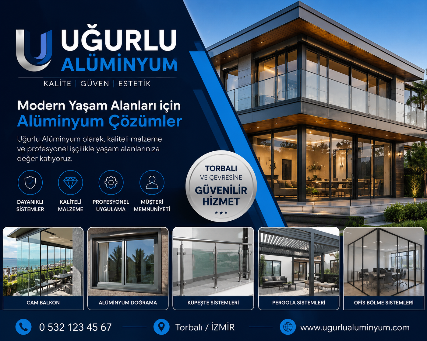Uğurlu Alüminyum Torbalı Alüminyum Doğrama ve Cam Balkon